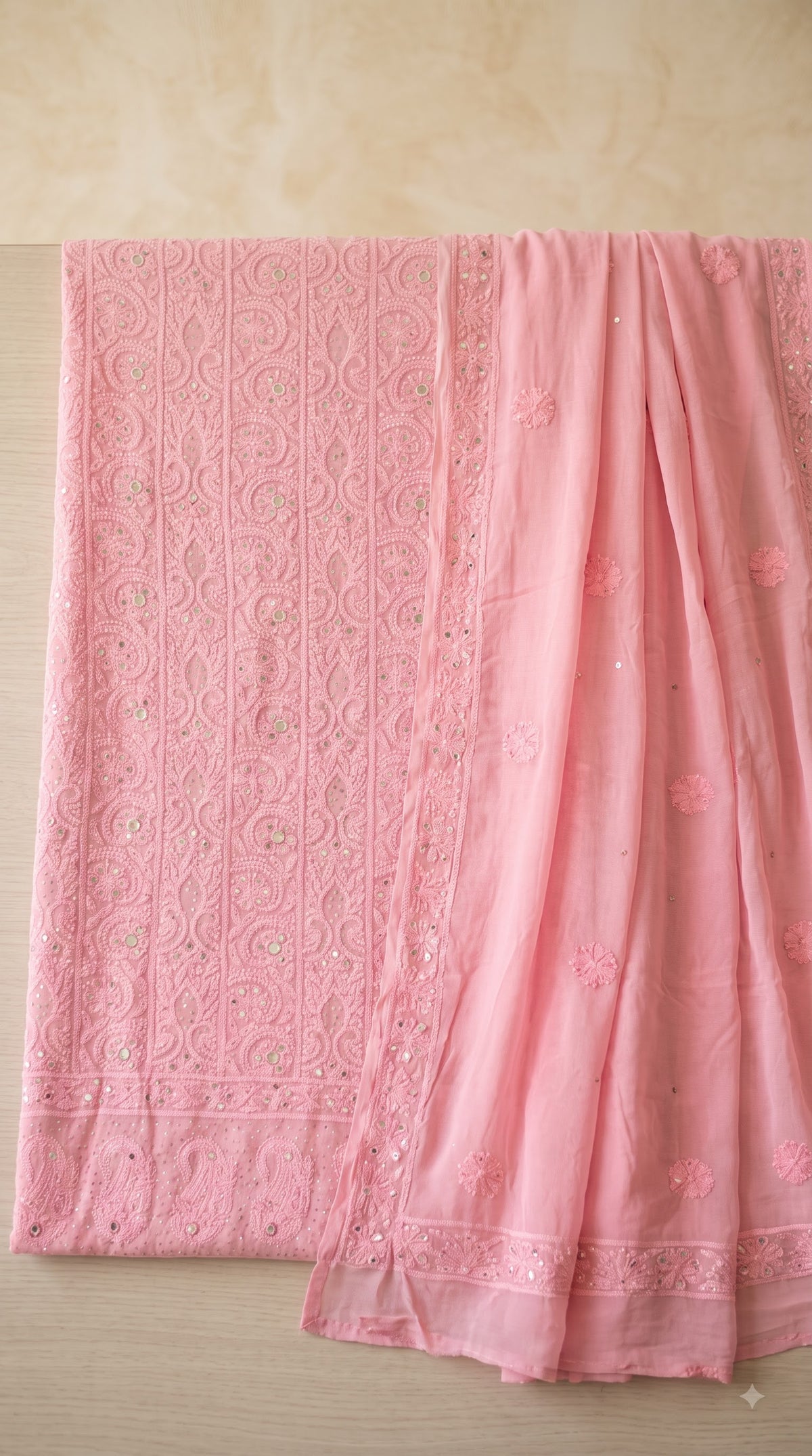 Viscose 2PC Heavy Chikankari Dress Material