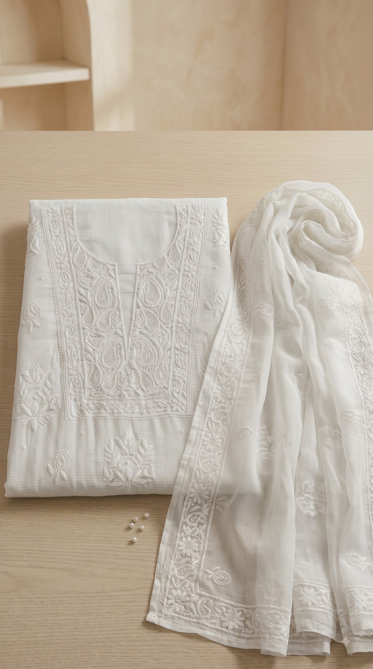 Kota Katdana Heavy Chikankari Dress Material 2PC