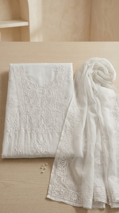 Kota Katdana Heavy Chikankari Dress Material 2PC