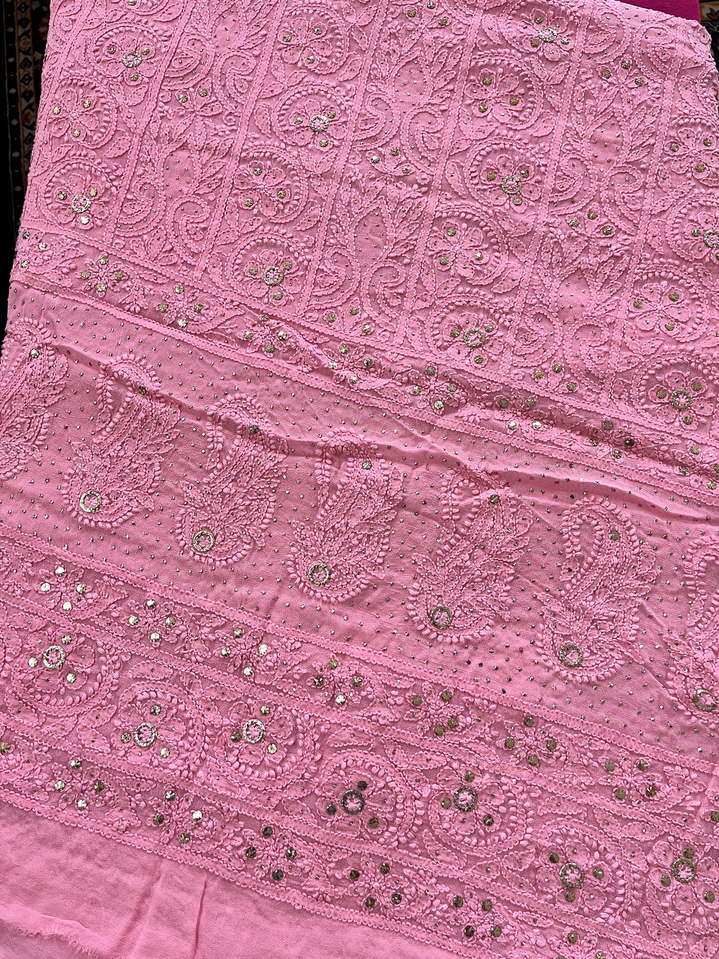 Viscose 2PC Heavy Chikankari Dress Material