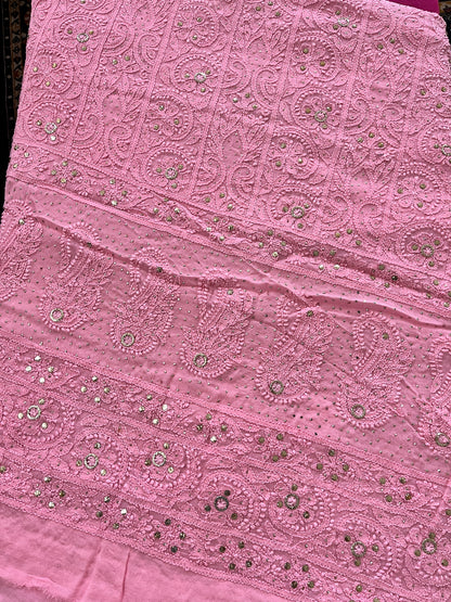 Viscose 2PC Heavy Chikankari Dress Material