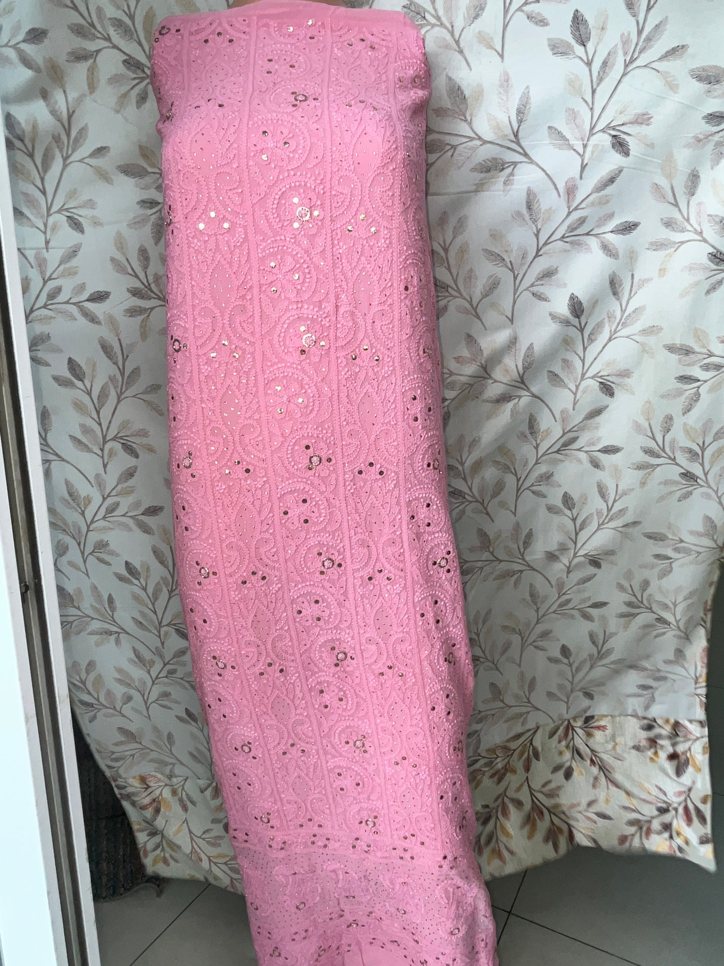 Viscose 2PC Heavy Chikankari Dress Material