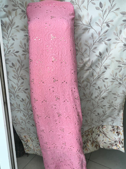 Viscose 2PC Heavy Chikankari Dress Material