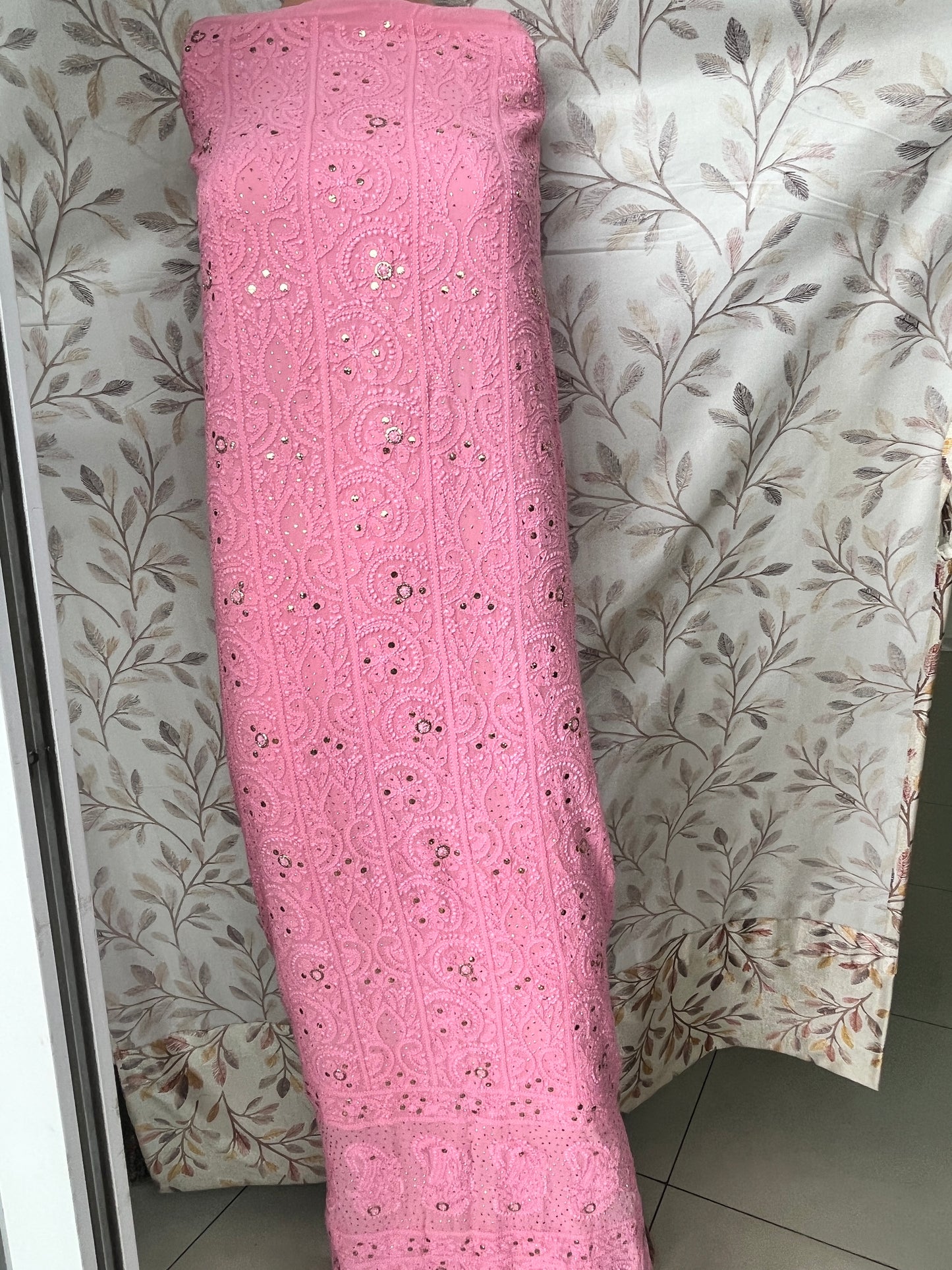 Viscose 2PC Heavy Chikankari Dress Material