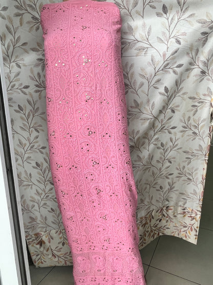 Viscose 2PC Heavy Chikankari Dress Material