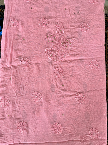 Viscose 2PC Heavy Chikankari Dress Material
