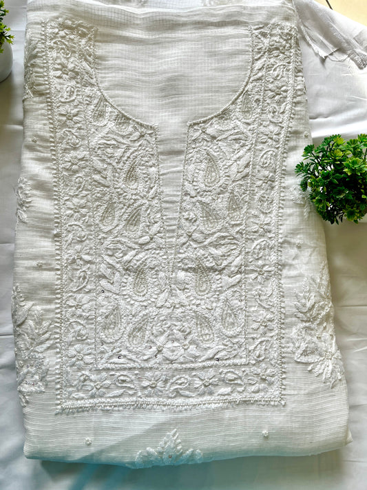 Kota Katdana Heavy Chikankari Dress Material 2PC