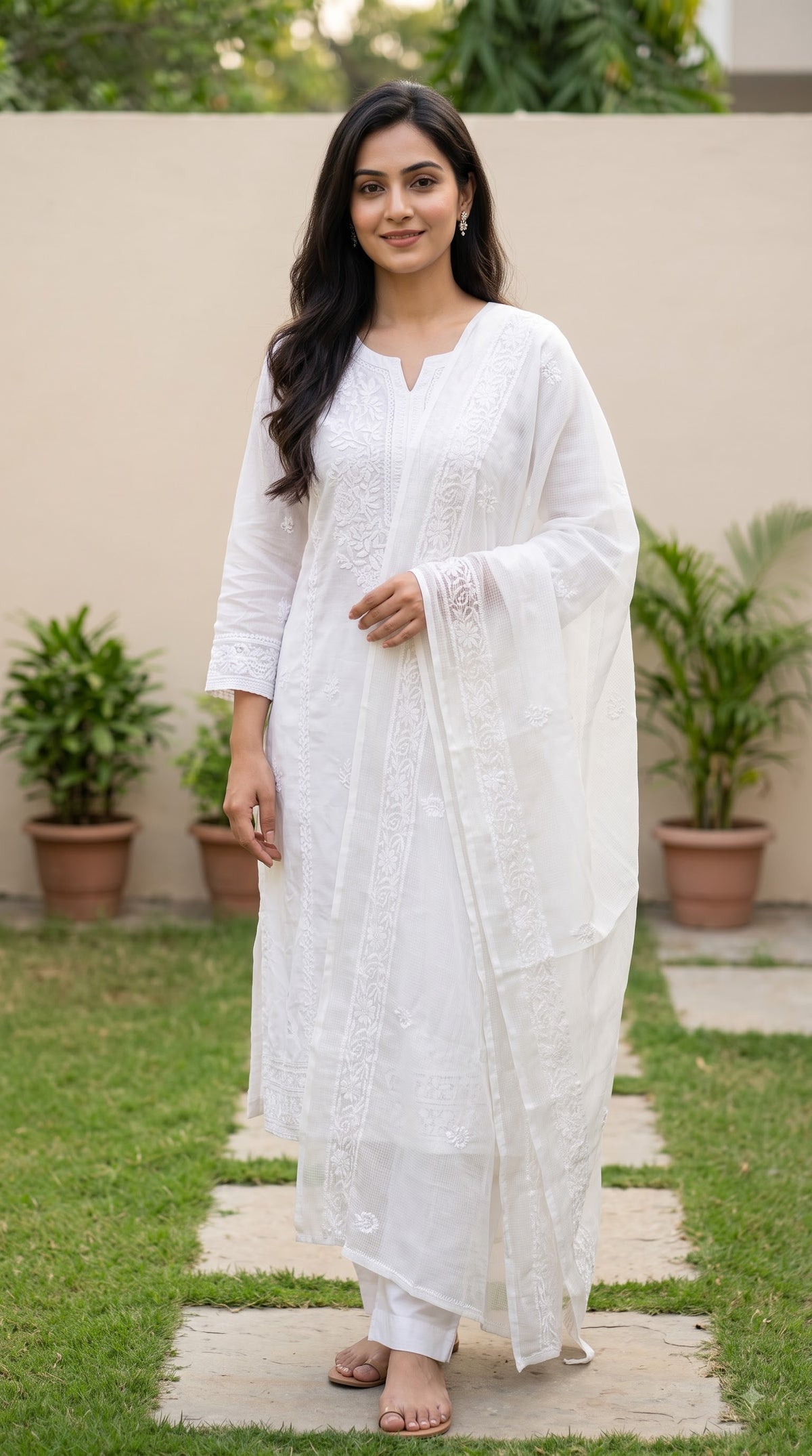 Kota Katdana Heavy Chikankari Dress Material 2PC