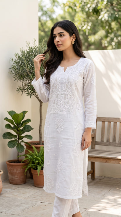 Kota Katdana Heavy Chikankari Dress Material 2PC
